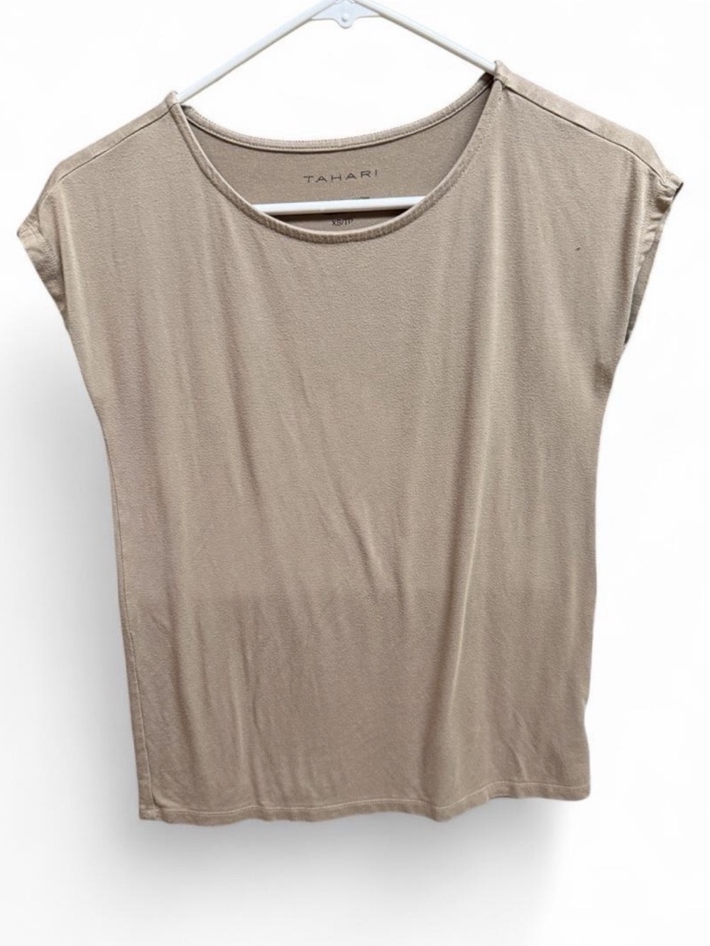 Tahari Short Sleeve Top in Brown Size XS